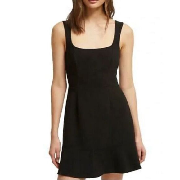 New. French Connection black Mini ruffle mini dress. Large. Retails $153 - Picture 13 of 16